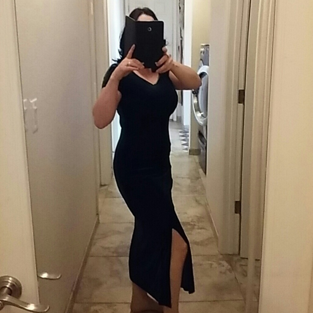 Green Velvet Dress